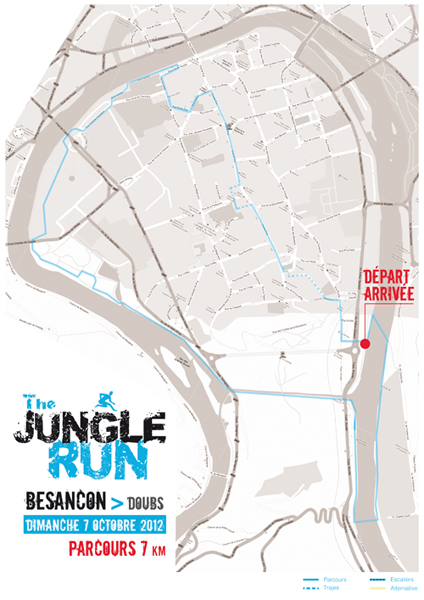 Téléchargez le parcour de la Jungle Run Besançon